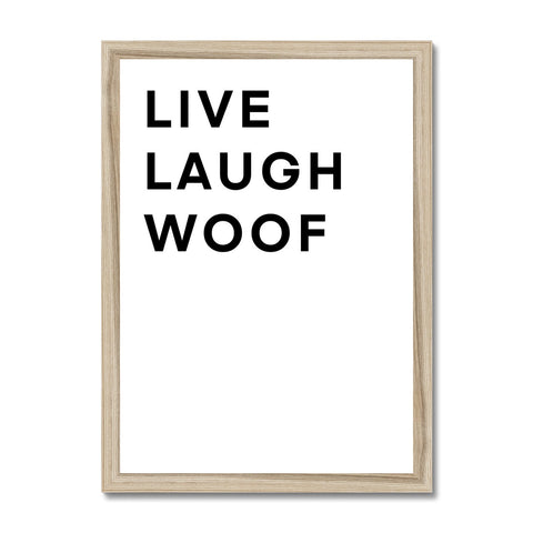Live Laugh Woof Framed Print